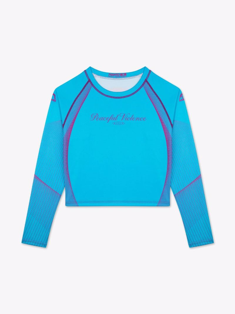 MANTO women rashguard Peacefull violence - blue